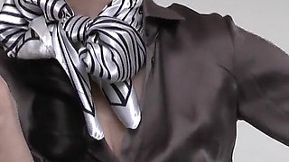 Sexy Satin Scarf Games with Thick Red Lips, JOI, Lady Victoria Valente