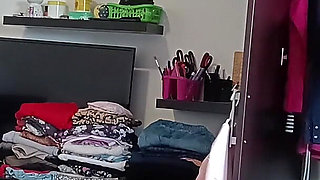 Amateur Wife Has Fun Trying on Clothes and Cutting Them.