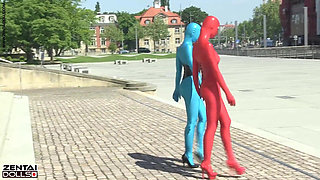 Zentai Models in the City