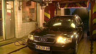 The Busty Car-wash Girl Getting Fucked Doggy-style on the Hood