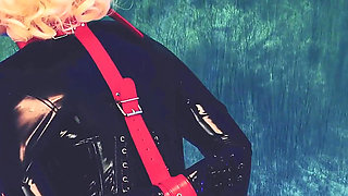 Sexy Blonde MILF in Latex Rubber Catsuit Loves to Seduce.. and Being Used for Orgasms!