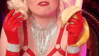 Femdom POV cuckold video from latex mistress