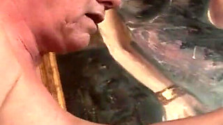 Tattooed MILF fucked in her pussy and milked in mouth