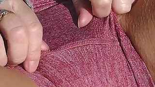 POV Handjob Cumshot After Finger Fucking & Exercise Outdoors