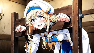 Goblin Slayer Saves Asian Teen Priestess for Hard Anal Beating