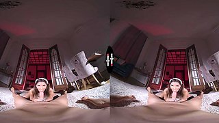 Maid delivers sensual uniform blowjob in VR hardcore passion
