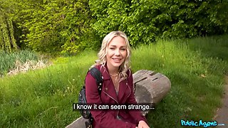Public agent - she took the condom off to sense my dick - total gig