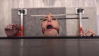 Sex Slave in Pillory Used and Inseminated