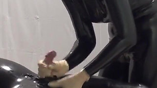 Mrs. Dominatrix and her experiments on a slave. 2 angle