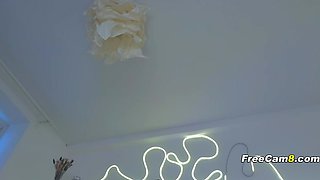 Close-Up of Blonde’s Wet Fingers Deep in Her Tight Hole