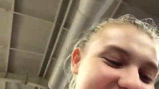 Crazy fucking anal in the public gym