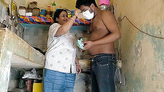Brother-in-law Pinched My Sister-in-law's Big Nipples at Holi, Wild Sex in the Kitchen