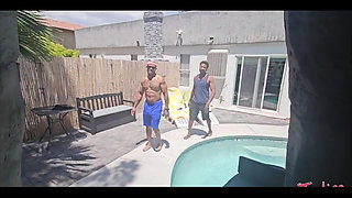 Big Tits Swingers Group at Pool W/ BBC Studs