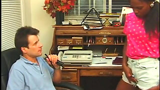 Black slut fucked by white stud in the ass