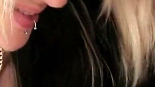 Blonde Babe Fingers Brunette Slut to Dripping Orgasm