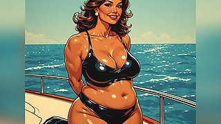 Hot Women Enjoying Yacht Ai Art