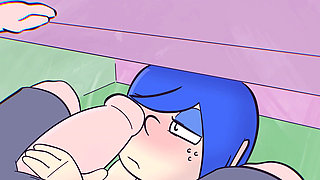 Quick Blowjob Under The Table At Restaurant ( Parody Cartoon )