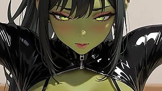 Latex Uniform: a Curvy Orc's House Seduction