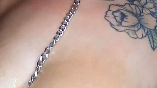 Jerking off and Oiling My Tits