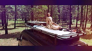 Skinny brunette sneaks into stepbro's camper and rides his BWC