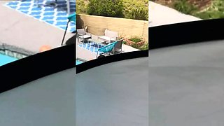 - Squirting in the Neighbor's Pool