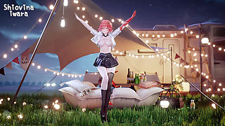 [4k Ultra-high-definition] Long Queencard Black Silk Miniskirt Anal Seila Beads Charming