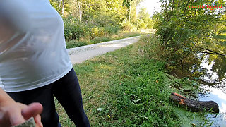 Munichgold's Outdoor Habdjob, Blowjob in the Forest... Have Fun