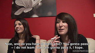 Czech Parties 2 - Part 3: Wild Amateur Orgy - Lesbian Tease Before Five-woman Pileup