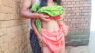 Indian Beautyful MILF Maid Fucked by Another Watchman Real Hardcore Sex Video with Clear