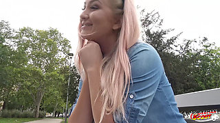 German Scout - Blonde Girl Cayla Lyons with Perfect Round Ass and Tits at Casting Fuck