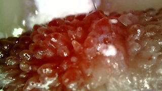 Medical Endoscope Oral Exam: Gummy Chewing, Extreme Teeth & Tongue Macro