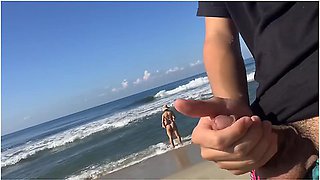 I Take Out My Cock On The Public Beach And The Sexy Girls Want Some Action