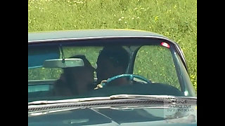 Busty Babe Zaneta Hot Fuck in Classic Car