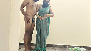 Muslim Hijabi mistress wearing saree while he was locked in chastity Part 1