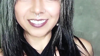 Sensual Black Suit Smoke Tease - Topless Seduction