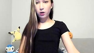 Curly Blonde Teen Records Solo Dildo Masturbation More at