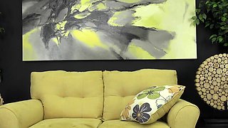 Big cock fucks a curvy small tit brunette