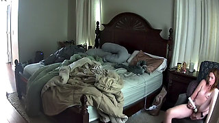 MILF caught fucking herself with giant BWC dildo