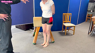 Spanked Over My Gym Shorts & Bare Bottom by Teacher