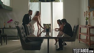 Huge tits Spic bride humped in public