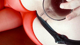 Anal Fisting in Red Pantyhose