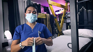 Prostate exam turns into anal training & enema