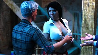 Anna Hard Exam 2: Big Tit MILF in Uniform Try On Fuck - 3D Hentai Cartoon Sex