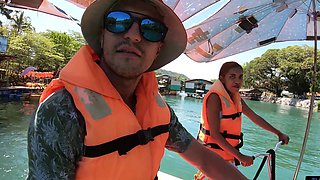 Asian amateur couple go wild in POV reality doggy style, fully clothed passion ignites Thai heat