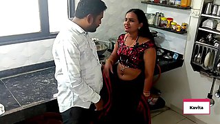 Desi Indian Kavita mother-in-law was fucked by her son-in-law Tatya in the kitchen,Close up natural romantic real expression sex