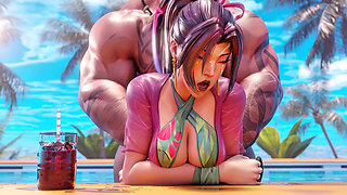 Rough Vacation Creampie: Stinky Pussy & Ass Destroyed by Huge Black Monster Cock