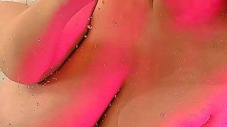 MILF with Huge Tits Bounces on Dildo and Sucking Another One, Cumming Hard in Her Wet Pussy