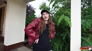 German Casting Fuck: Slim Ukrainian Teen Mari Moon Takes Big Cock Deep Throat & Gets Facial Cumshot in Eye