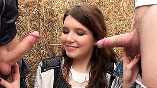 European Blonde Public Blowjob And Cumshot Facial
