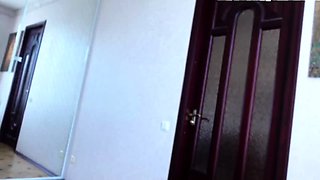 Skinny Busty Teen Cheats While Boyfriend Takes Shower